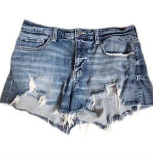 BKE Gabby Cut Off Shortie Denim Shorts, 2" Inseam, Distressed, 28